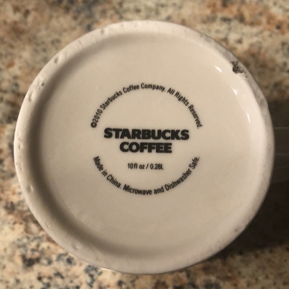 2010 STARBUCKS coffee mug w/Burgandy logo. Shipping Discount 🚚 - Picture 2 of 5